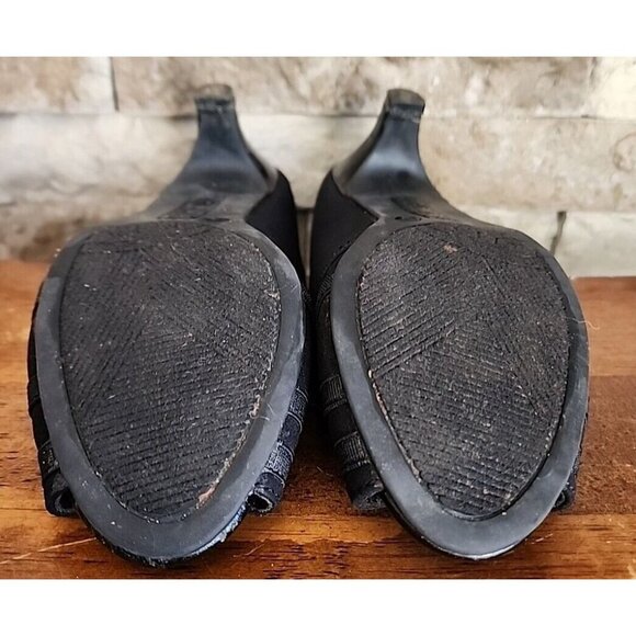 Aix Flex Black Open Toe Heel Size 8  Dress or Casual - Picture 10 of 10